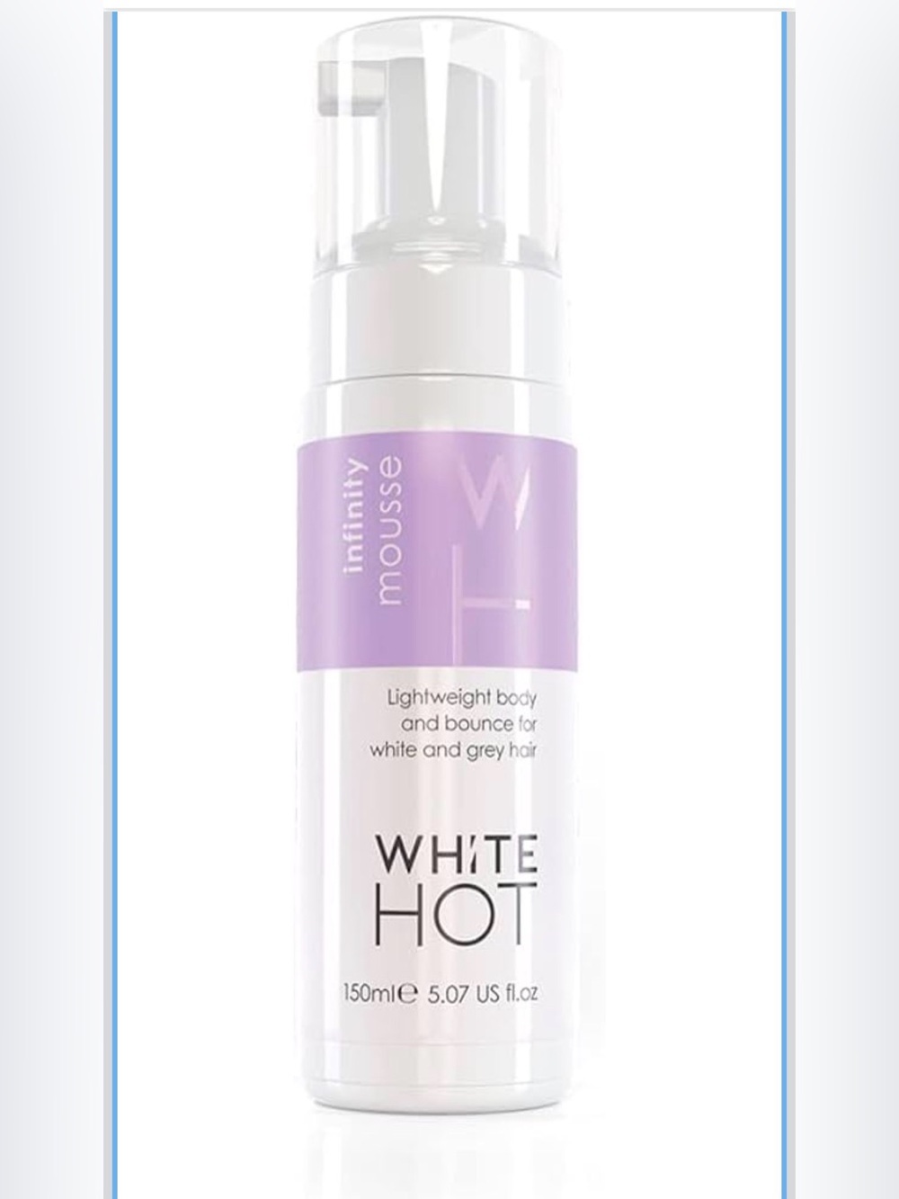 Infinity Mousse - Lightweight Styling Mousse for White & Grey Hair, Lavender